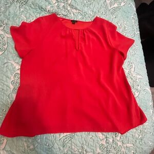 Ann Taylor bright red shirt